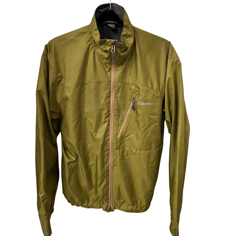 Cloudveil Lightweight Windbreaker Jacket Olive Green. Mens Small